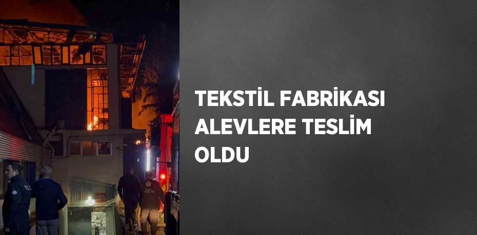 TEKSTİL FABRİKASI ALEVLERE TESLİM OLDU