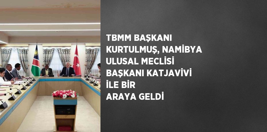 TBMM BAŞKANI KURTULMUŞ, NAMİBYA ULUSAL MECLİSİ BAŞKANI KATJAVİVİ İLE BİR ARAYA GELDİ