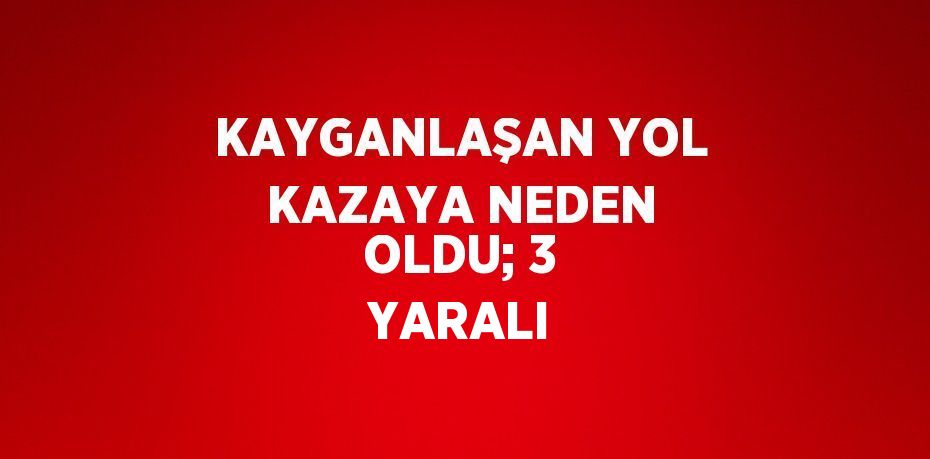 KAYGANLAŞAN YOL KAZAYA NEDEN OLDU; 3 YARALI