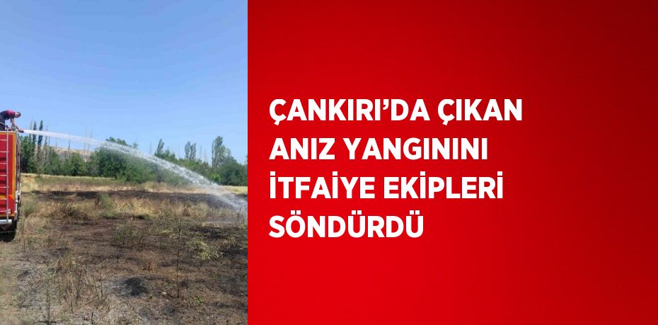 ÇANKIRI’DA ÇIKAN ANIZ YANGININI İTFAİYE EKİPLERİ SÖNDÜRDÜ