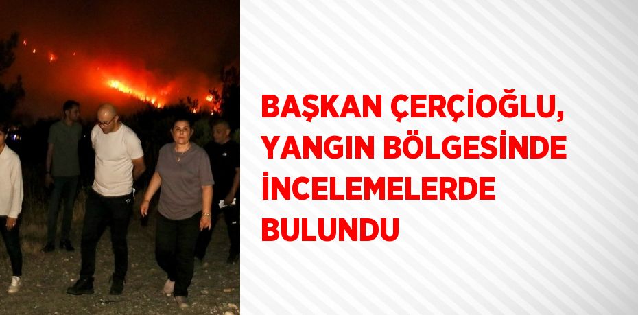 BAŞKAN ÇERÇİOĞLU, YANGIN BÖLGESİNDE İNCELEMELERDE BULUNDU