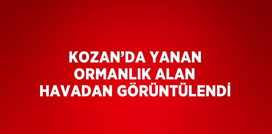 KOZAN’DA YANAN ORMANLIK ALAN HAVADAN GÖRÜNTÜLENDİ