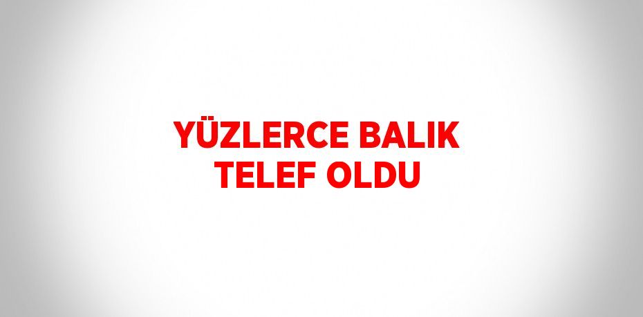 YÜZLERCE BALIK TELEF OLDU