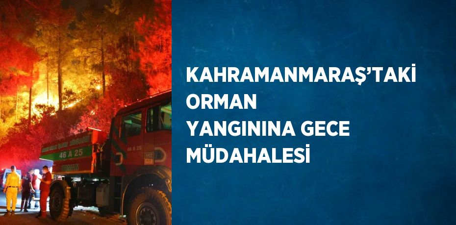 KAHRAMANMARAŞ’TAKİ ORMAN YANGININA GECE MÜDAHALESİ