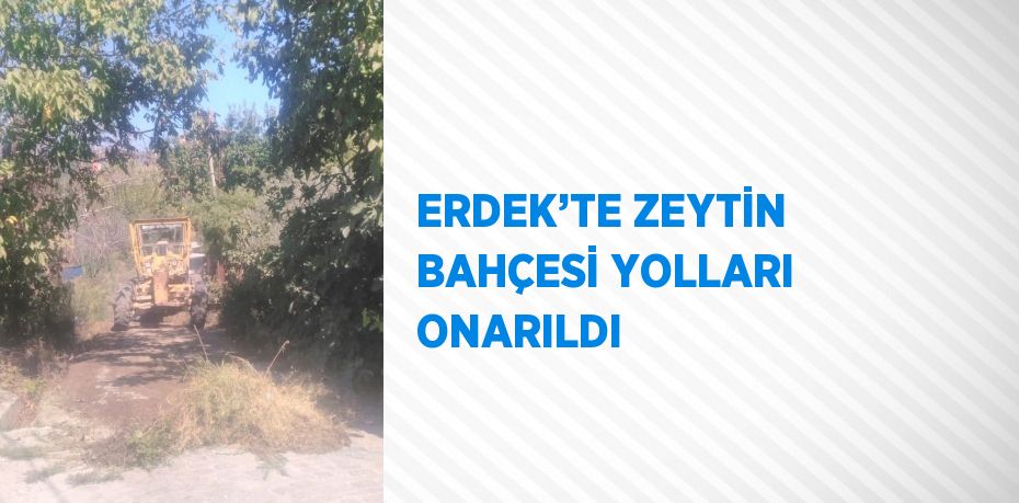 ERDEK’TE ZEYTİN BAHÇESİ YOLLARI ONARILDI