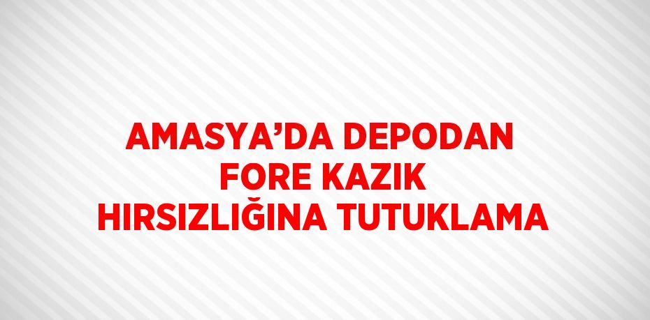 AMASYA’DA DEPODAN FORE KAZIK HIRSIZLIĞINA TUTUKLAMA