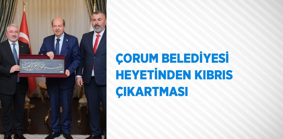 ÇORUM BELEDİYESİ HEYETİNDEN KIBRIS ÇIKARTMASI