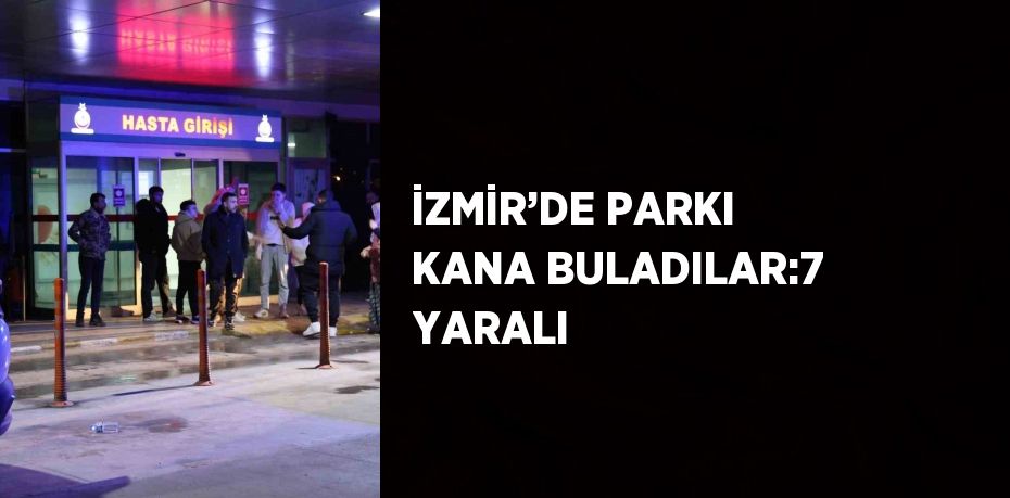 İZMİR’DE PARKI KANA BULADILAR:7 YARALI