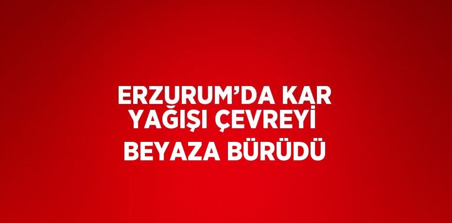 ERZURUM’DA KAR YAĞIŞI ÇEVREYİ BEYAZA BÜRÜDÜ