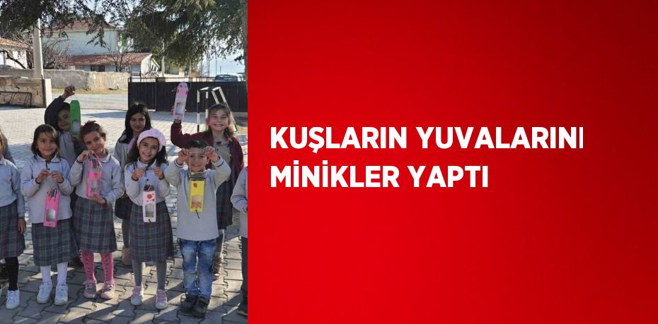 KUŞLARIN YUVALARINI MİNİKLER YAPTI