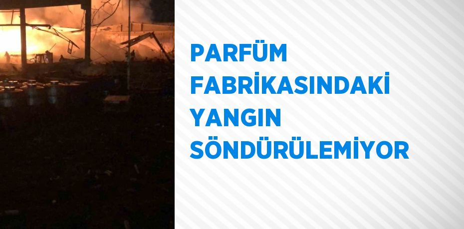 PARFÜM FABRİKASINDAKİ YANGIN SÖNDÜRÜLEMİYOR