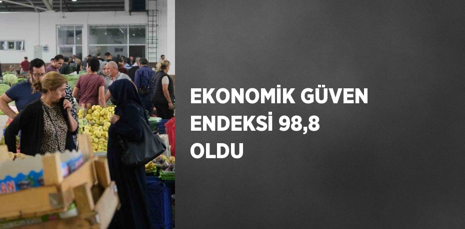 EKONOMİK GÜVEN ENDEKSİ 98,8 OLDU