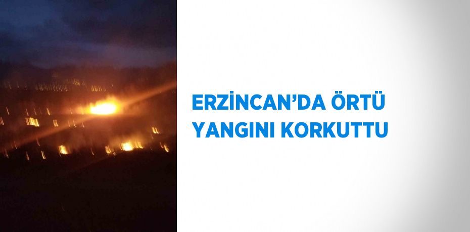 ERZİNCAN’DA ÖRTÜ YANGINI KORKUTTU