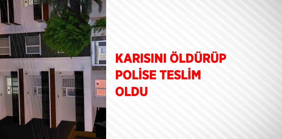 KARISINI ÖLDÜRÜP POLİSE TESLİM OLDU