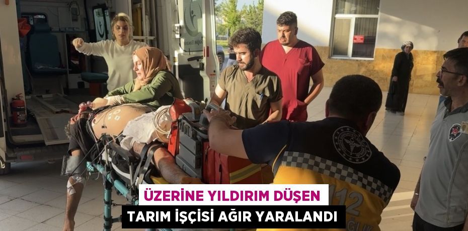 ÜZERİNE YILDIRIM DÜŞEN TARIM İŞÇİSİ AĞIR YARALANDI