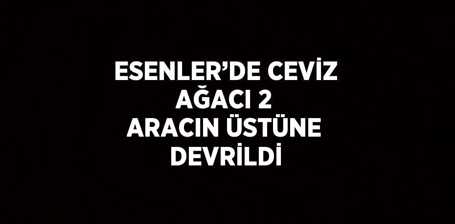 ESENLER’DE CEVİZ AĞACI 2 ARACIN ÜSTÜNE DEVRİLDİ