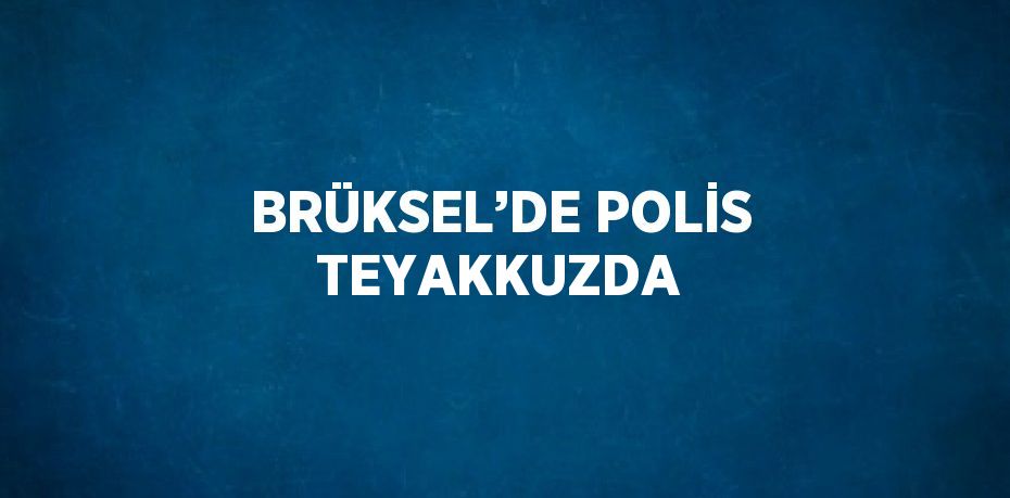 BRÜKSEL’DE POLİS TEYAKKUZDA