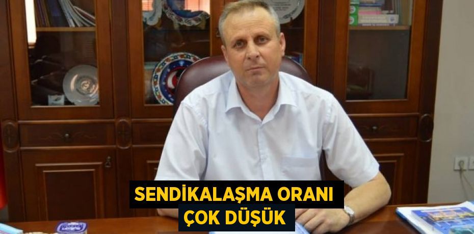 SENDİKALAŞMA ORANI ÇOK DÜŞÜK