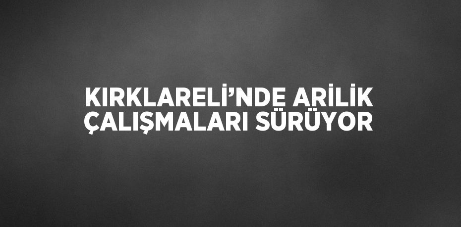 KIRKLARELİ’NDE ARİLİK ÇALIŞMALARI SÜRÜYOR