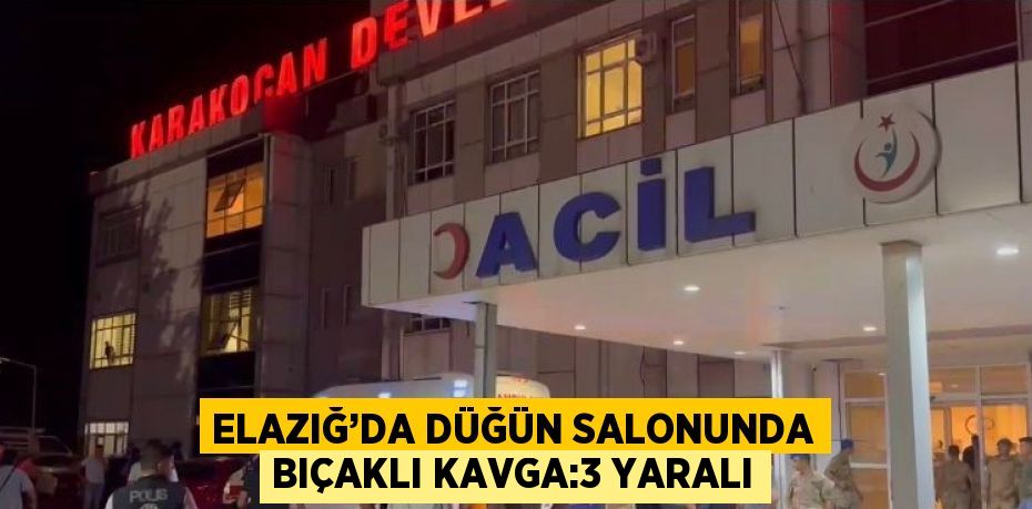 ELAZIĞ’DA DÜĞÜN SALONUNDA BIÇAKLI KAVGA:3 YARALI