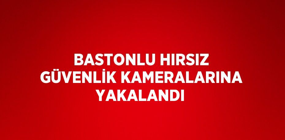 BASTONLU HIRSIZ GÜVENLİK KAMERALARINA YAKALANDI