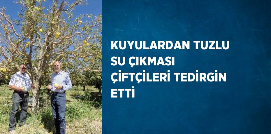 KUYULARDAN TUZLU SU ÇIKMASI ÇİFTÇİLERİ TEDİRGİN ETTİ