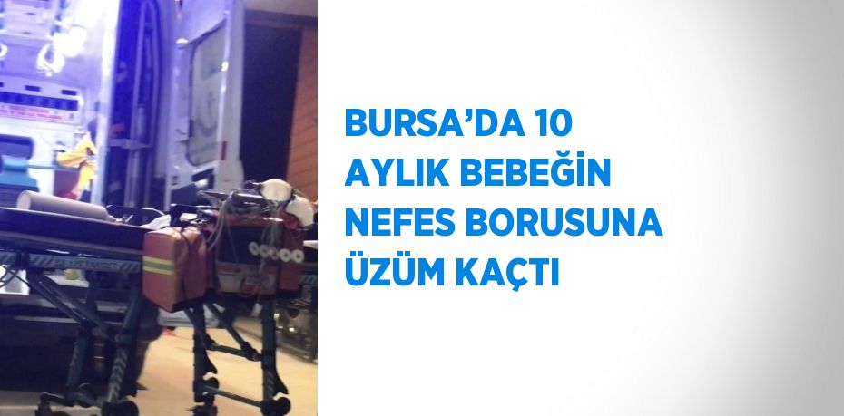 BURSA’DA 10 AYLIK BEBEĞİN NEFES BORUSUNA ÜZÜM KAÇTI