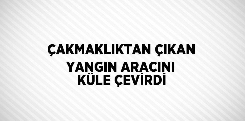 ÇAKMAKLIKTAN ÇIKAN YANGIN ARACINI KÜLE ÇEVİRDİ