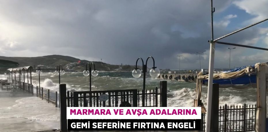 MARMARA VE AVŞA ADALARINA GEMİ SEFERİNE FIRTINA ENGELİ