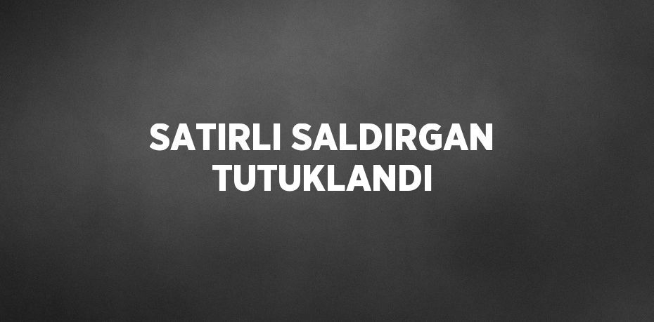 SATIRLI SALDIRGAN TUTUKLANDI