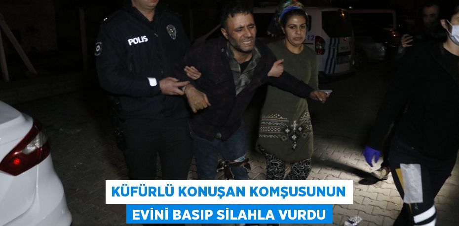 Küfürlü konuşan komşusunun evini basıp silahla vurdu