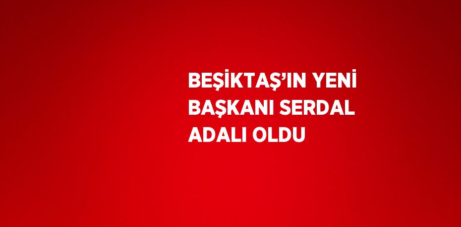 BEŞİKTAŞ’IN YENİ BAŞKANI SERDAL ADALI OLDU