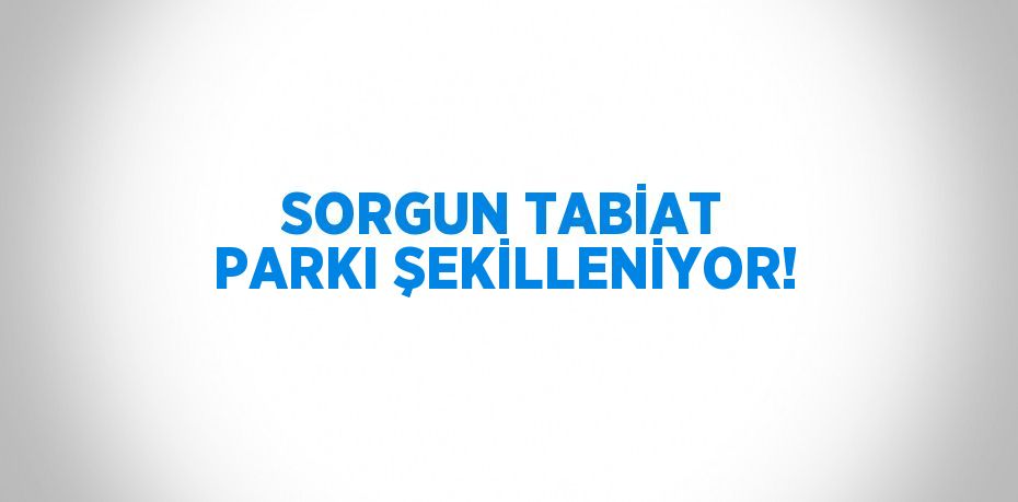 SORGUN TABİAT PARKI ŞEKİLLENİYOR!