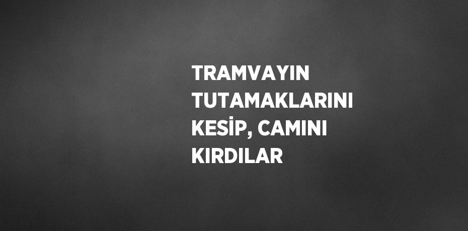 TRAMVAYIN TUTAMAKLARINI KESİP, CAMINI KIRDILAR