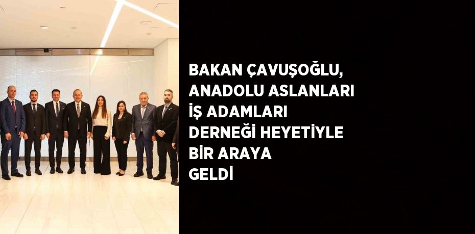 BAKAN ÇAVUŞOĞLU, ANADOLU ASLANLARI İŞ ADAMLARI DERNEĞİ HEYETİYLE BİR ARAYA GELDİ