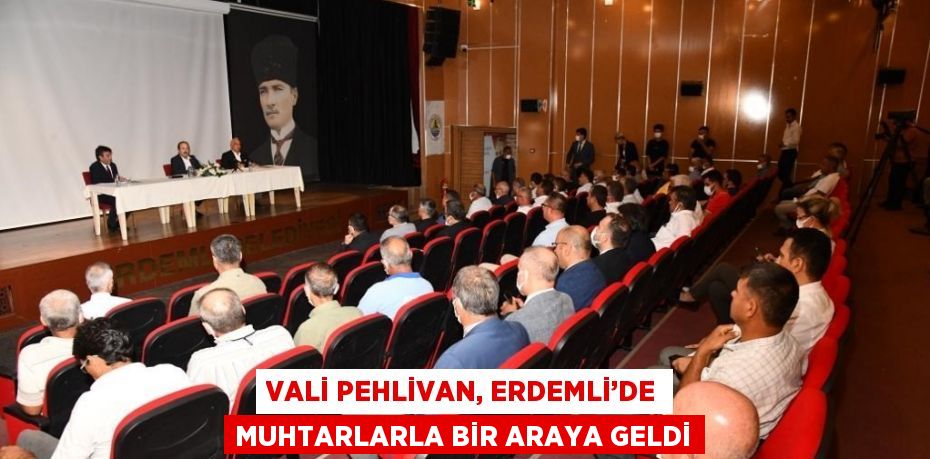 VALİ PEHLİVAN, ERDEMLİ’DE MUHTARLARLA BİR ARAYA GELDİ