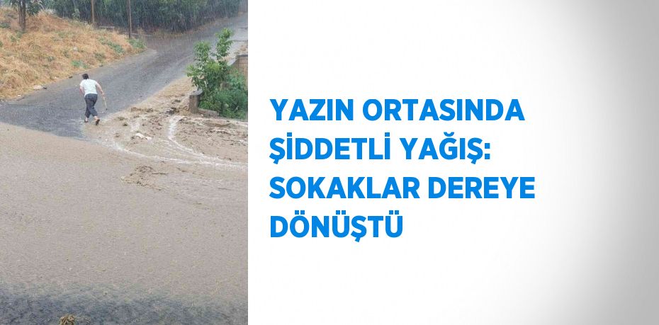 YAZIN ORTASINDA ŞİDDETLİ YAĞIŞ: SOKAKLAR DEREYE DÖNÜŞTÜ
