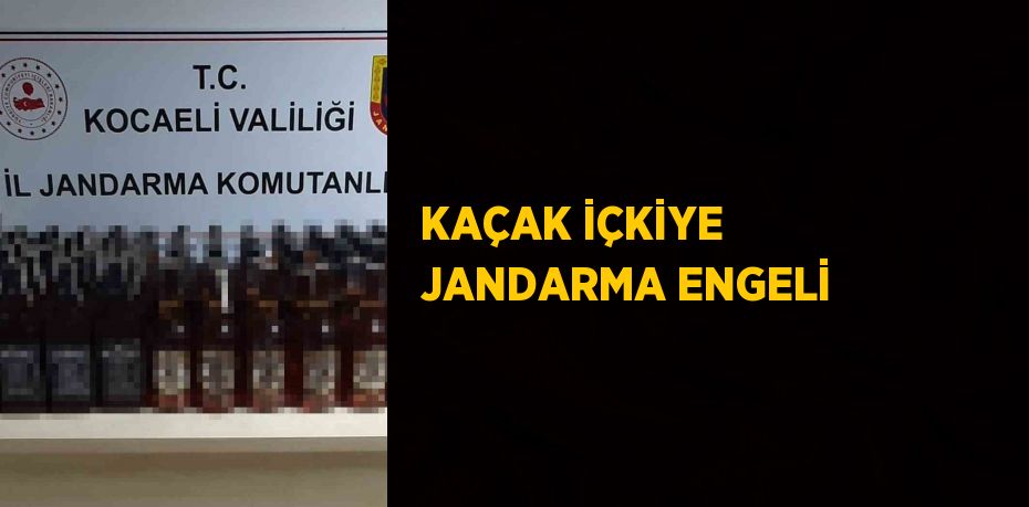 KAÇAK İÇKİYE JANDARMA ENGELİ