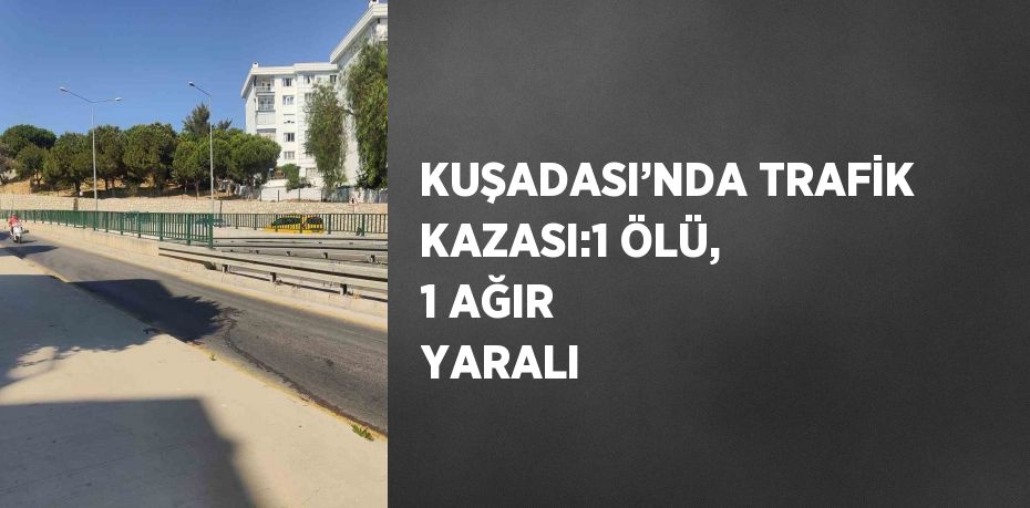 KUŞADASI’NDA TRAFİK KAZASI:1 ÖLÜ, 1 AĞIR YARALI