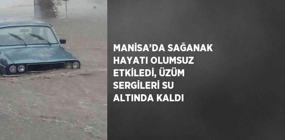 MANİSA’DA SAĞANAK HAYATI OLUMSUZ ETKİLEDİ, ÜZÜM SERGİLERİ SU ALTINDA KALDI