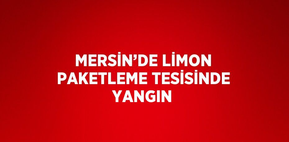 MERSİN’DE LİMON PAKETLEME TESİSİNDE YANGIN