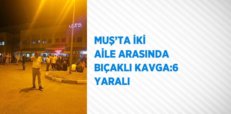 MUŞ’TA İKİ AİLE ARASINDA BIÇAKLI KAVGA:6 YARALI