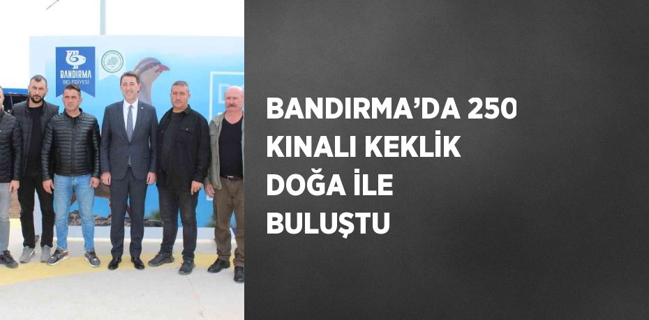 BANDIRMA’DA 250 KINALI KEKLİK DOĞA İLE BULUŞTU