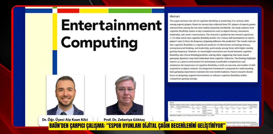 BAÜN’DEN ÇARPICI ÇALIŞMA: “ESPOR OYUNLARI DİJİTAL ÇAĞIN BECERİLERİNİ GELİŞTİRİYOR”