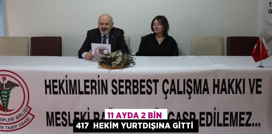 11 AYDA 2 BİN 417  HEKİM YURTDIŞINA GİTTİ