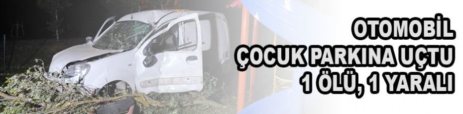 Otomobil çocuk parkına uçtu: 1 ölü, 1 yaralı