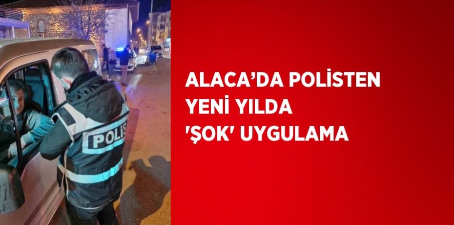 ALACA’DA POLİSTEN YENİ YILDA 'ŞOK' UYGULAMA