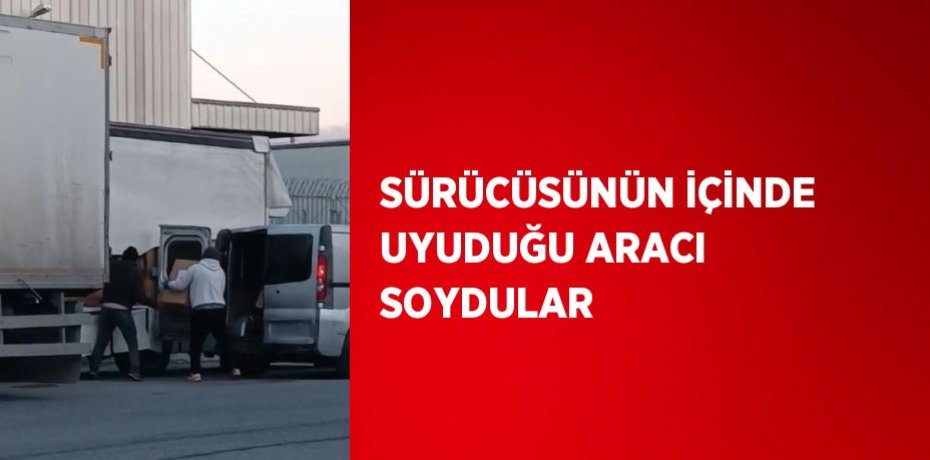 SÜRÜCÜSÜNÜN İÇİNDE UYUDUĞU ARACI SOYDULAR