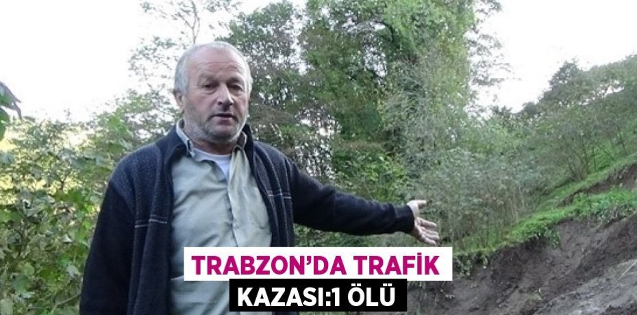 TRABZON’DA TRAFİK KAZASI:1 ÖLÜ