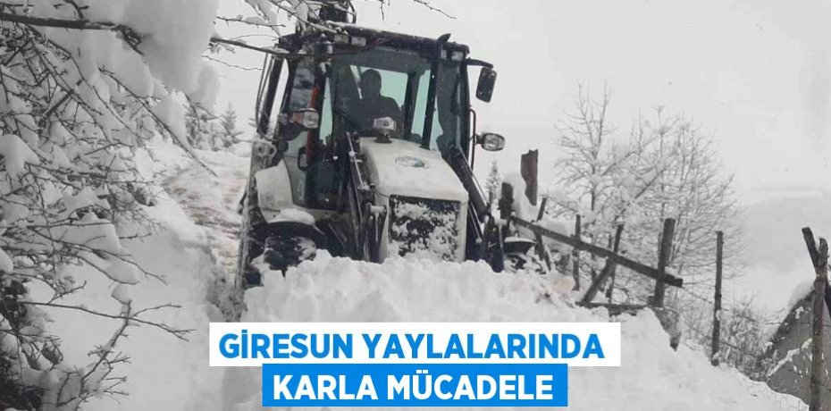 GİRESUN YAYLALARINDA KARLA MÜCADELE